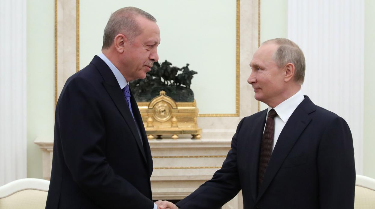 Erdogan y Putin ayer en el Kremlin