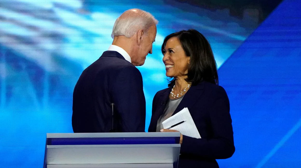 Kamala Harris, con Joe Biden el pasado mes de septiembre tras un debate
