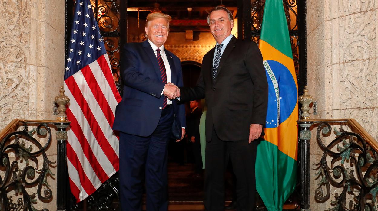 El presidente Trump con Bolsonaro, la semana pasada en Florida