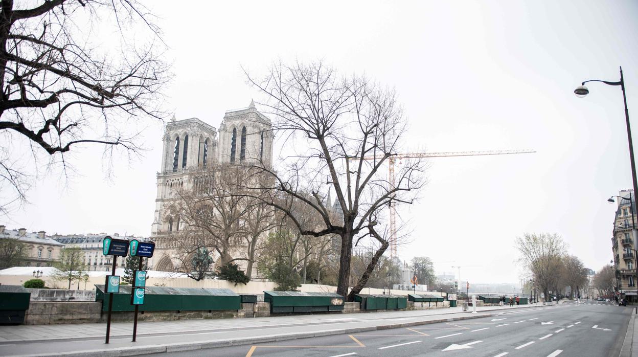 Imagen reciente de los alrededores de la catedral de Notre Dame