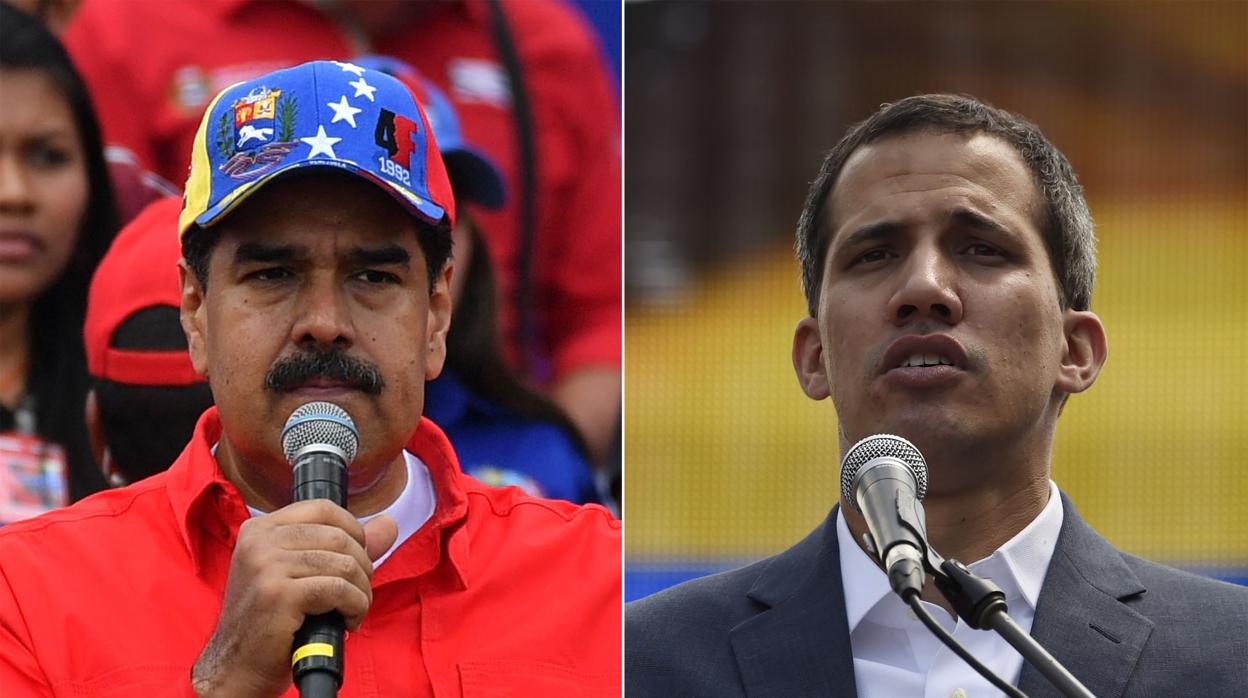 Nicolás Maduro y Juan Guaidó, en imágenes de archivo