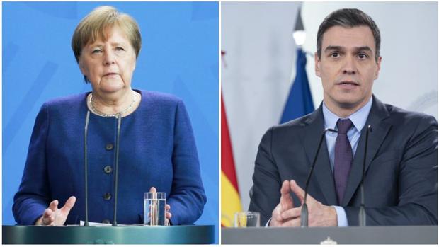 Sánchez y Merkel, dos maneras antagónicas de hablar a sus países: épica sentimental frente a efectividad