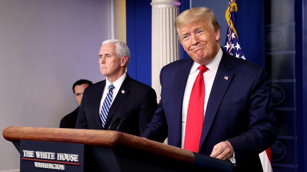 El presidente de Estados Unidos, durante la rueda de prensa