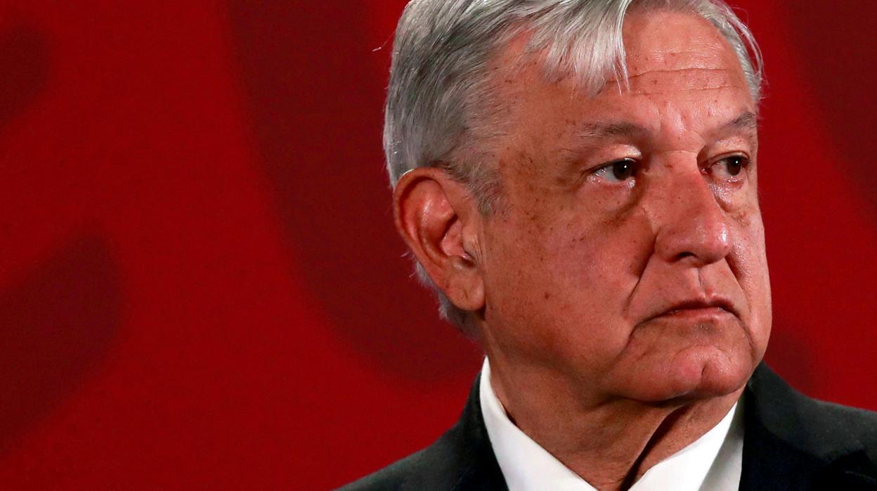 El presidente López Obrador, durante la rueda de prensa de este jueves