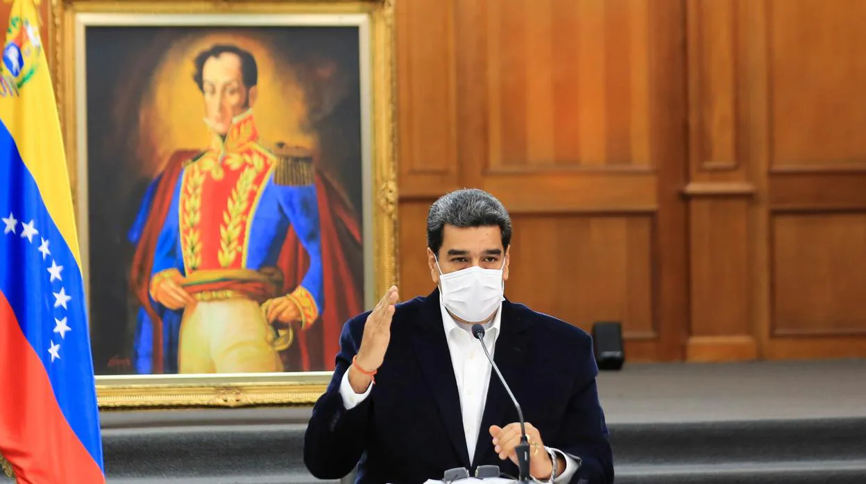 Nicolás Maduro dirigiéndose a la nación