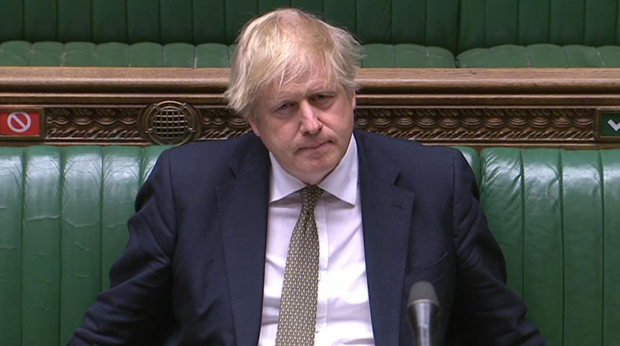 El primer ministro británico, Boris Johnson, durante su comparecencia en la Cámara de los Comunes