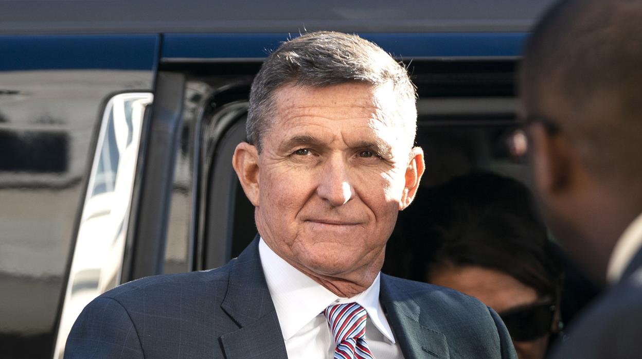 Michael Flynn, a su llegada para declarar en una audiencia en un juzgado federal de Washington