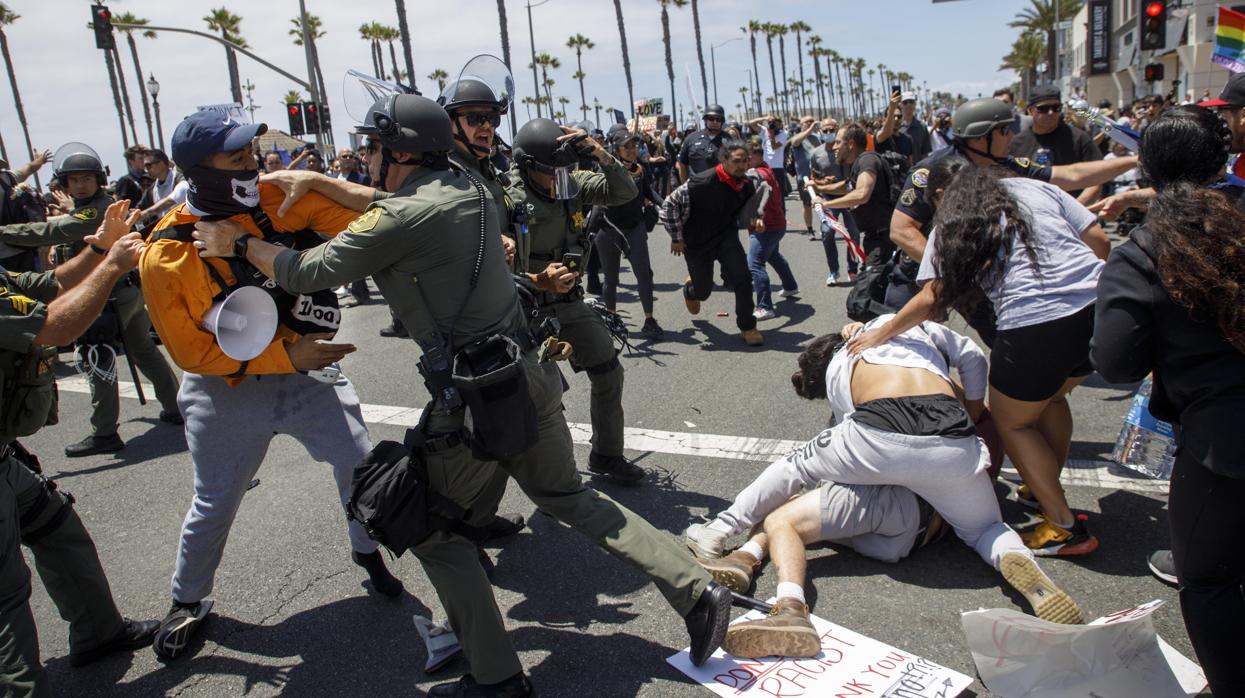 Imagen de las protestas en California