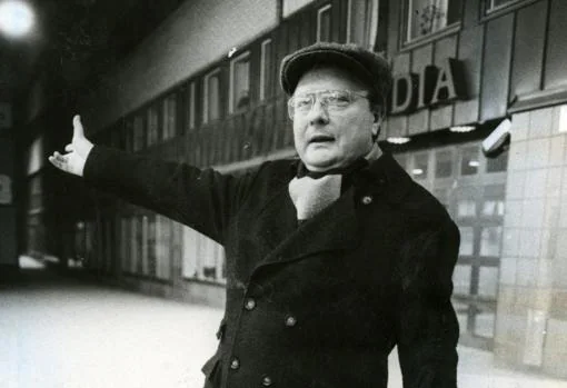 Stig Engström, conocido como «el hombre de Skandia», en abril de 1986