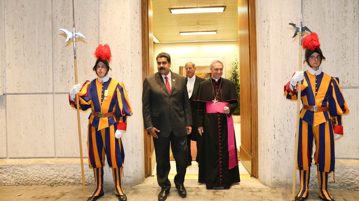 Nicolás Maduro, durante su visita al Vaticano en 2016