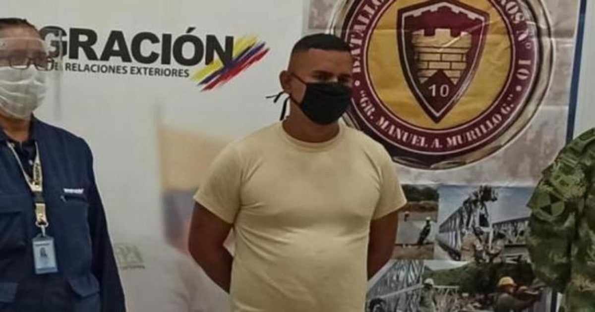 Foto del detenido facilitada por las autoridades colombianas