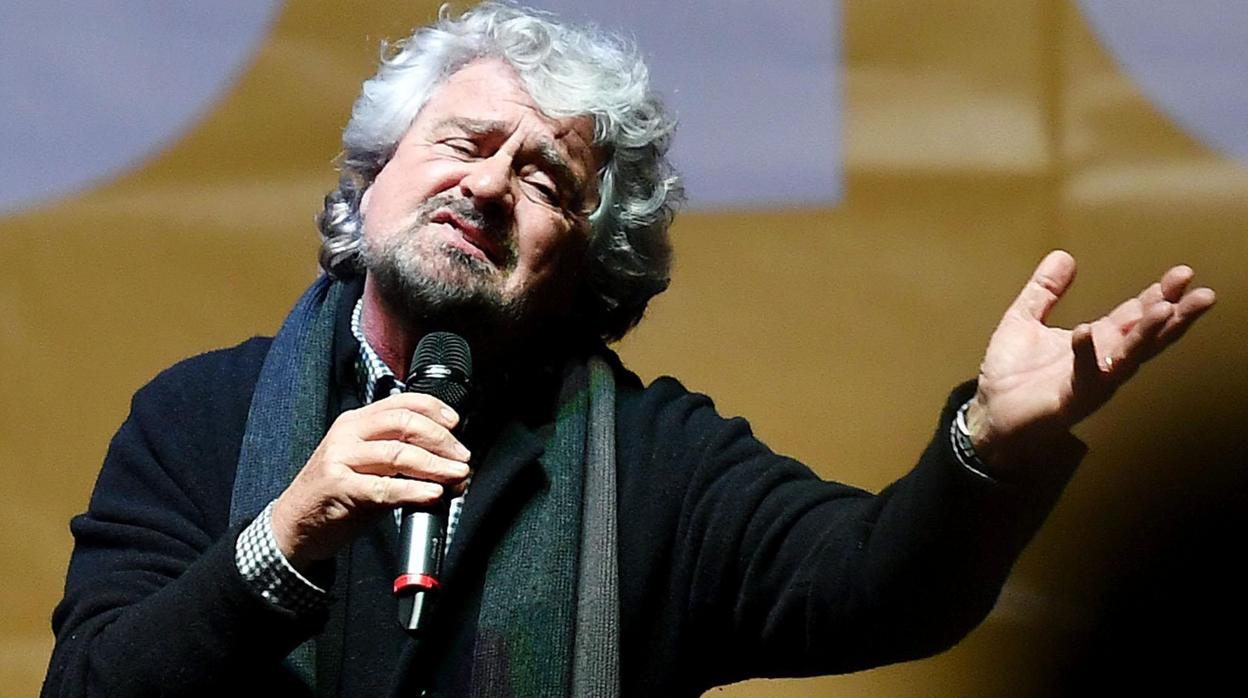 El cómico Beppe Grillo, fundador del Movimiento 5 Estrellas