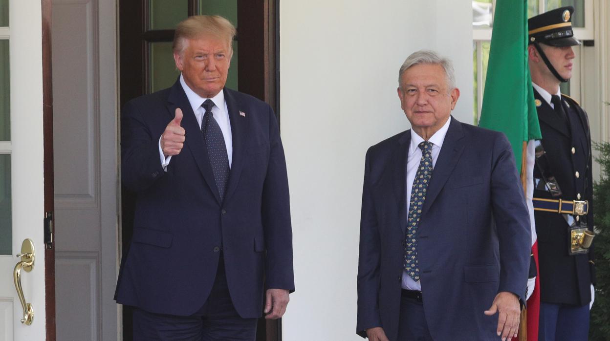 Donald Trump recibe a Andrés Manuel López Obrador en la Casa Blanca