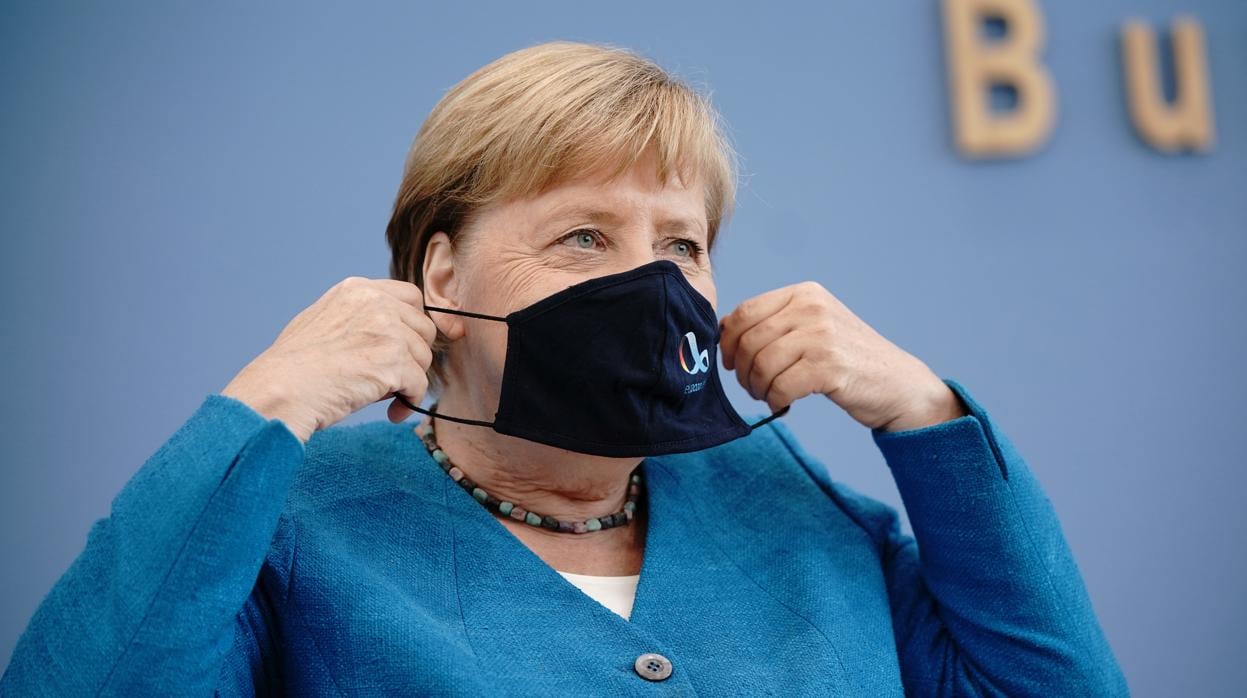 Angela Merkel, durante su rueda de prensa estival en Berlín