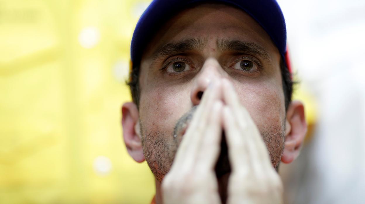 Henrique Capriles, durante una rueda de prensa en Caracas en 2017