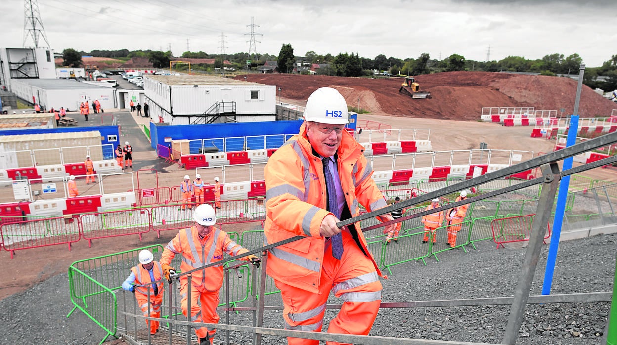 Johnson en la inauguración de las obras del ferrocarril HS2