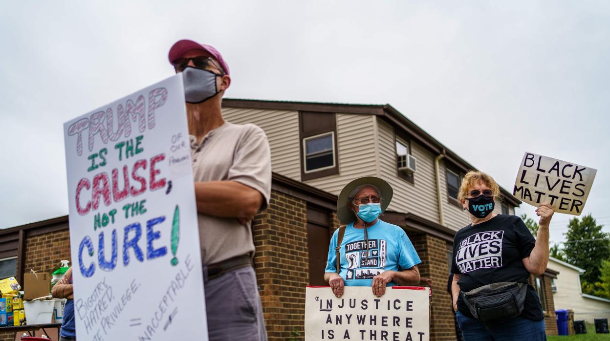 Manifestantes contra Trump en Wisconsin