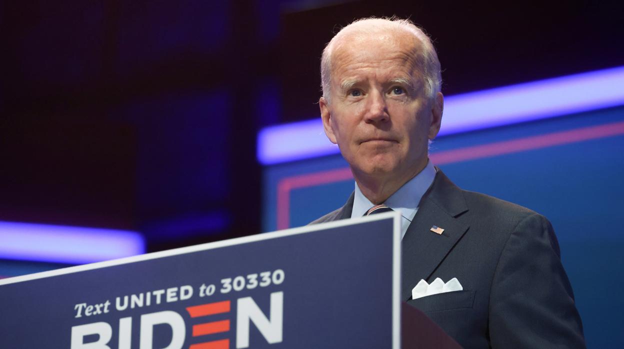 Joe Biden, durante su mitin en Wilmington, Delaware