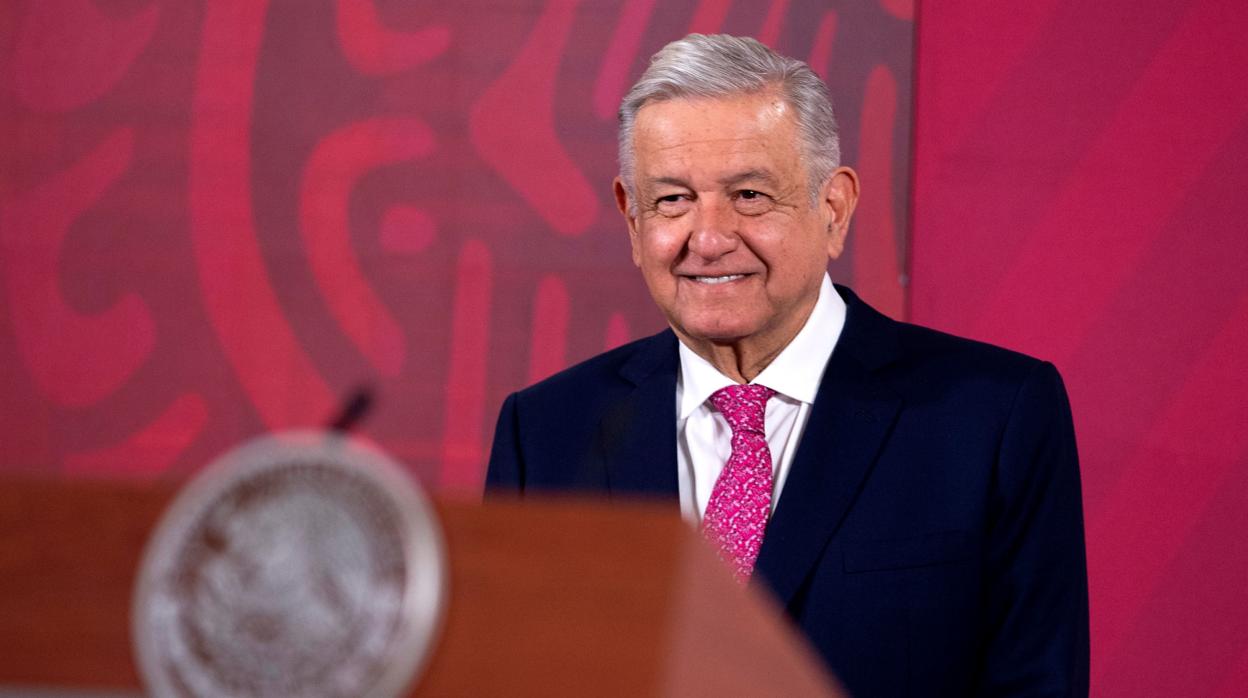 El presidente mexicano López Obrador, durante la rueda de prensa de este miércoles