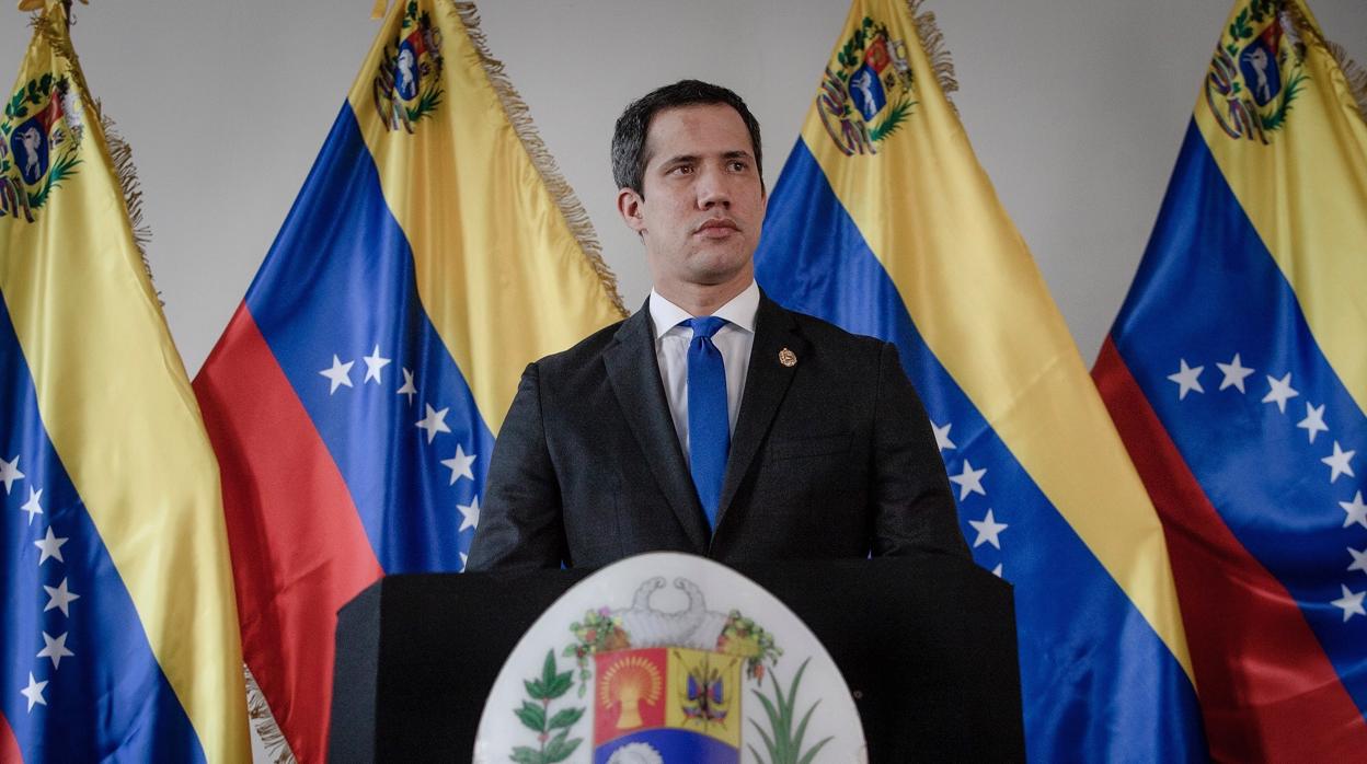 Juan Guaidó, en un a sesión virtual de la Asamblea Nacional venezolana