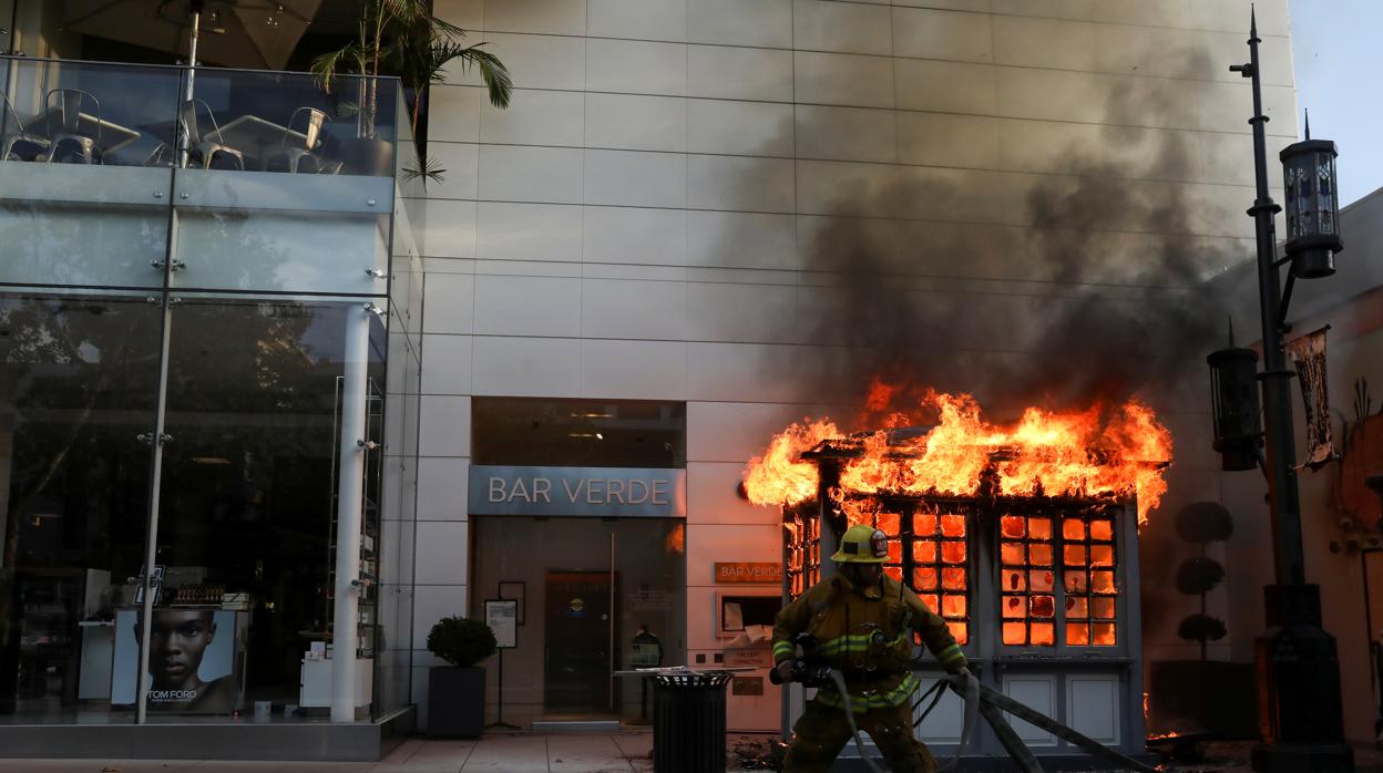 Disturbios en Los Angeles el 30 de mayo pasado por la muerte de George Floyd