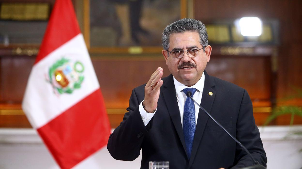 Manuel Merino, en su discurso de dimisión como presidente de Perú