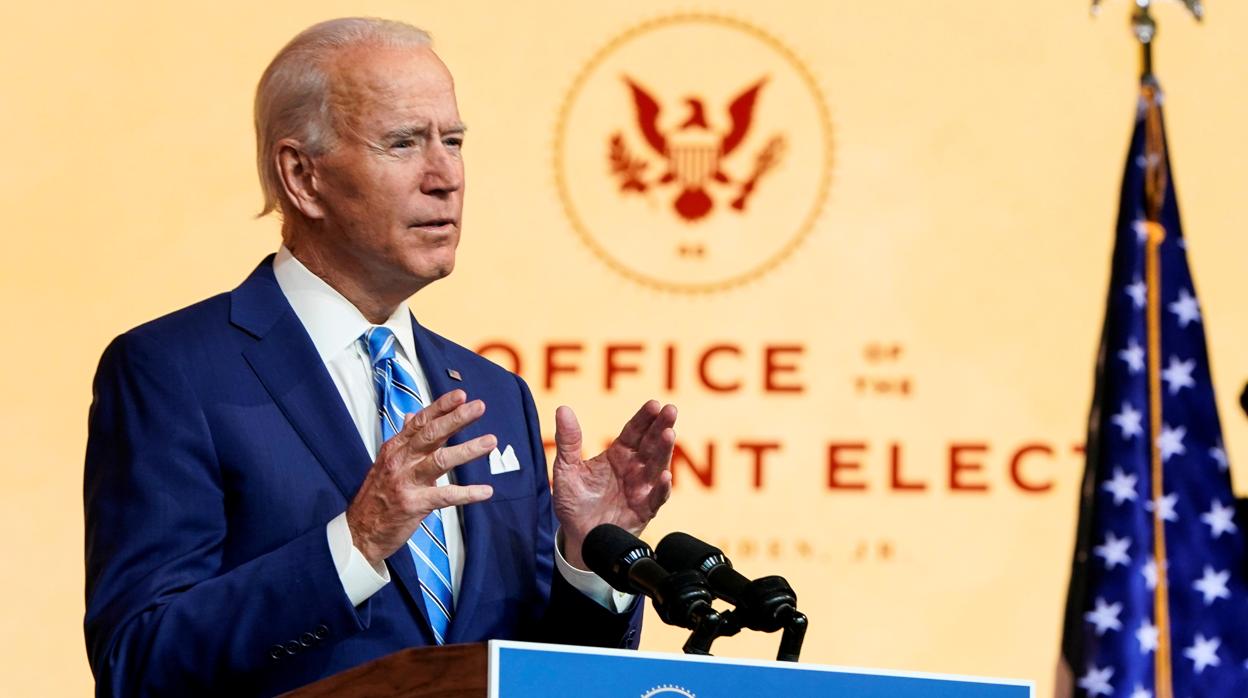 Joe Biden, en una de sus comparecencias tras ganar las elecciones