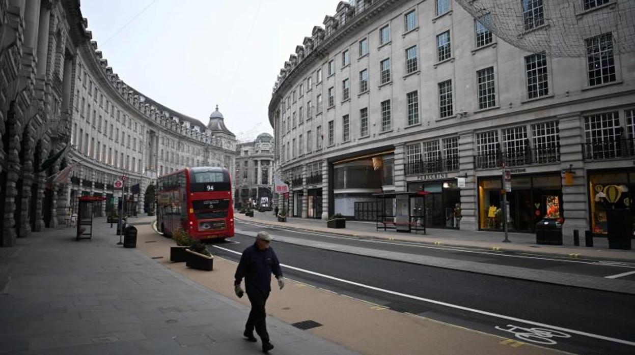 La calle Regent, semivacía el pasado 1 de enero
