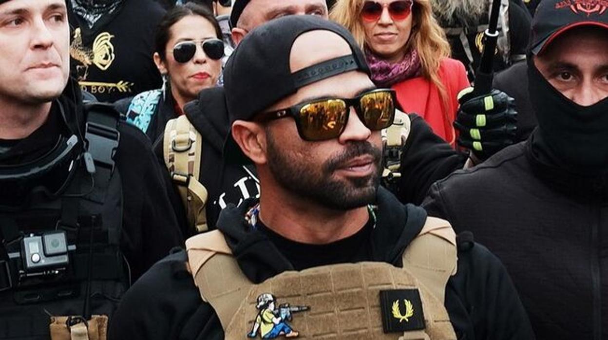 Enrique Tarrio, en una manifestación en Washington el pasado mes de diciembre