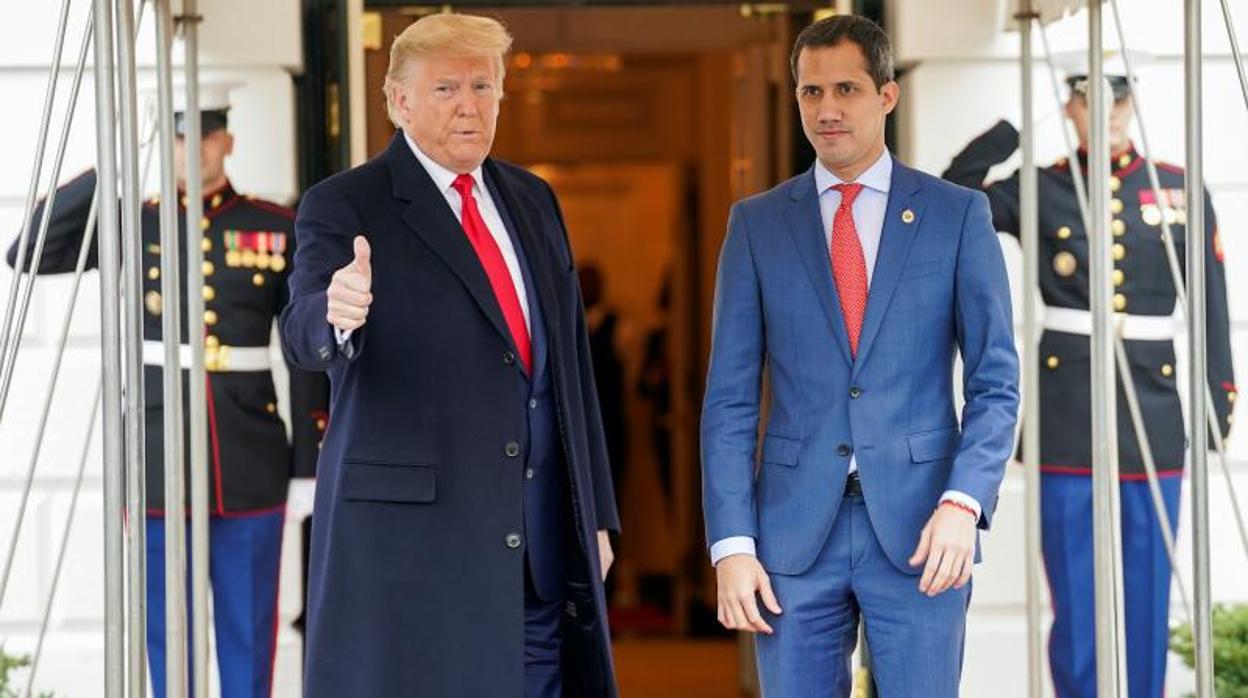 Juan Guaidó, recibido por Donald Trump en febrero de 2020