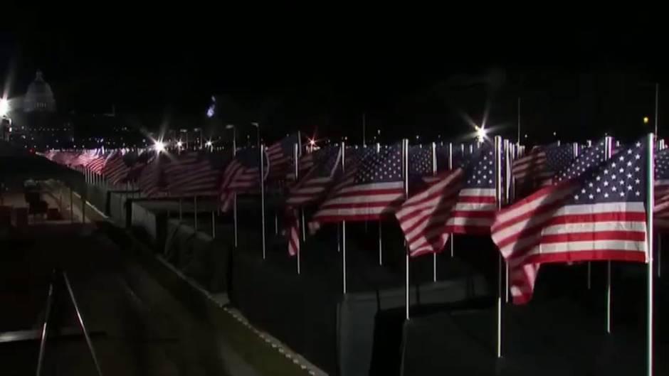 200.000 banderas de Estados Unidos sustituirán a los ciudadanos que no podrán acudir a la jura de Biden