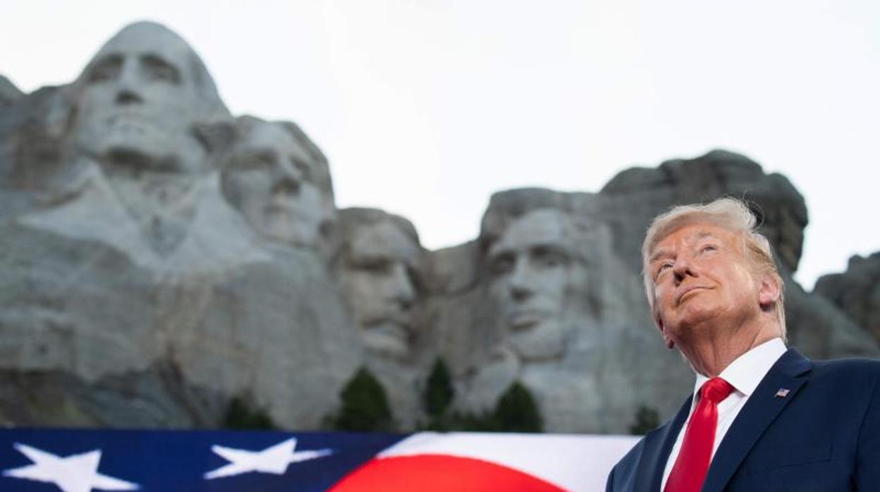 Donald Trump, en el monte Rushmore