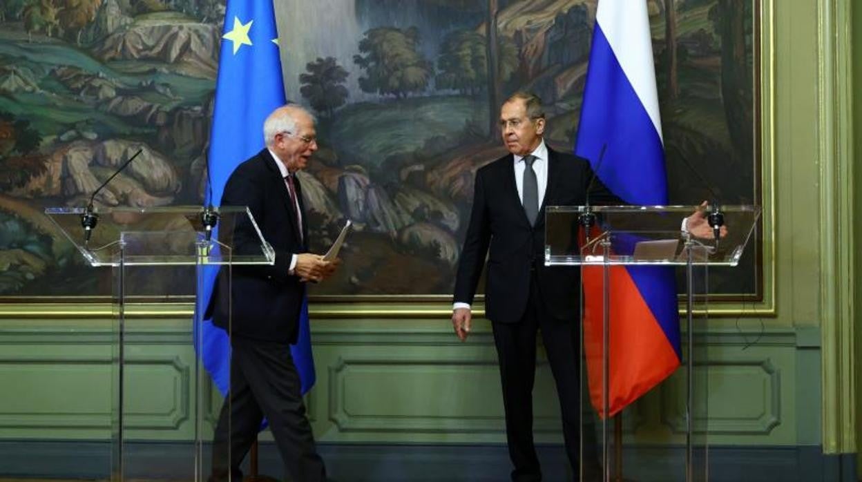 Encuentro entre Josep Borrell, alto representante en Política Exterior de la UE, y el ministro ruso de Exteriores, Sergei Lavrov, la pasada semana