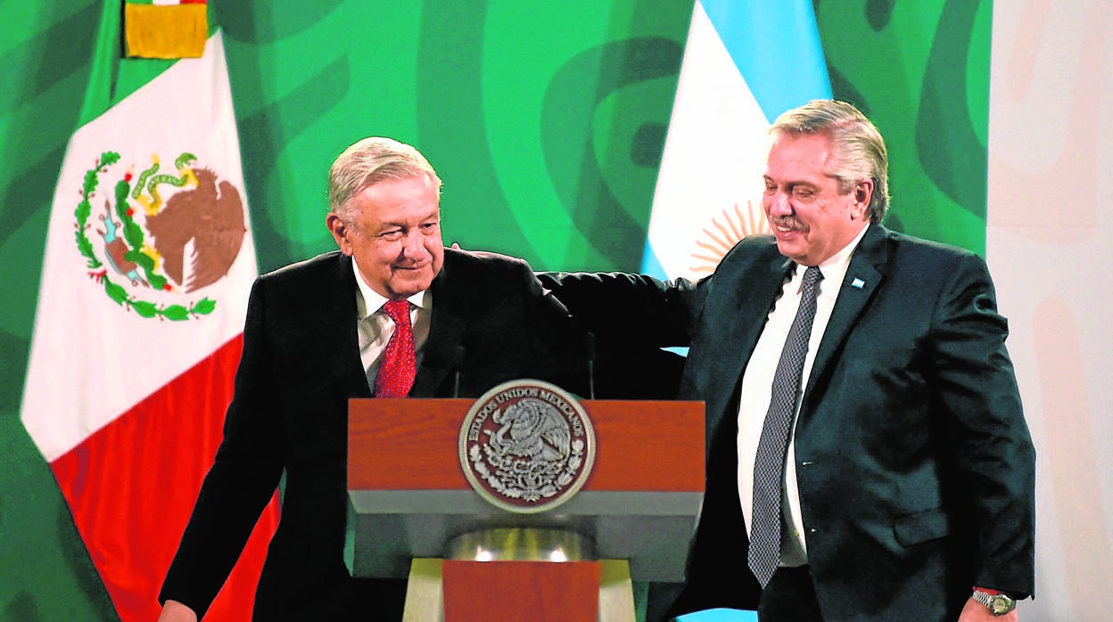 López Obrador y Fernández ayer en Ciudad de México