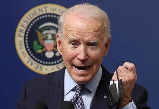 Joe Biden, este jueves en un acto sobre vacunas de Covid en Washington