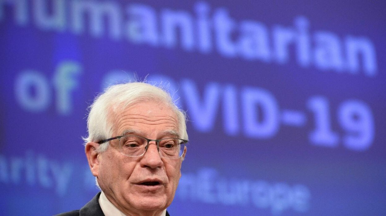 El Alto Representante para la Política Exteror de la UE, Josep Borrell, durante la rueda de prensa