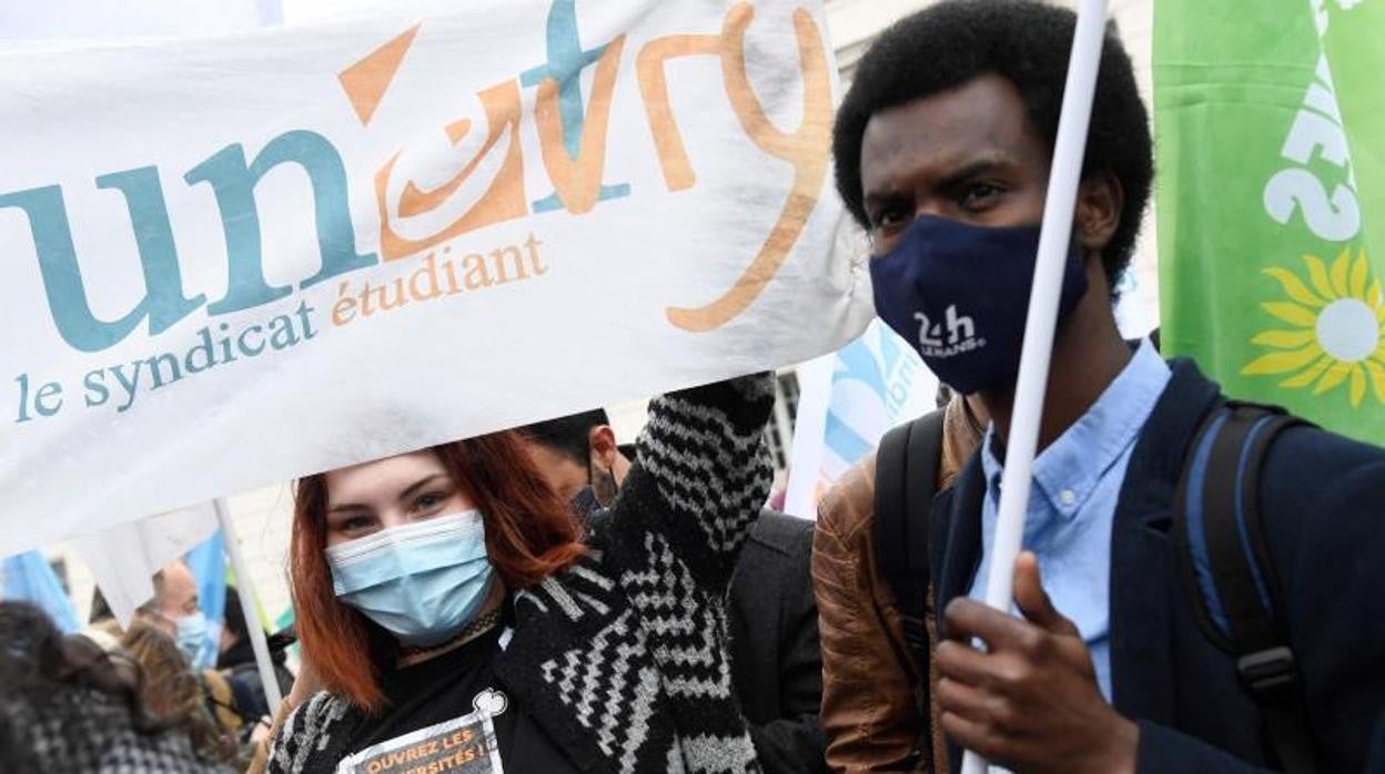 Marcha del sindicato estudiantil UNEF