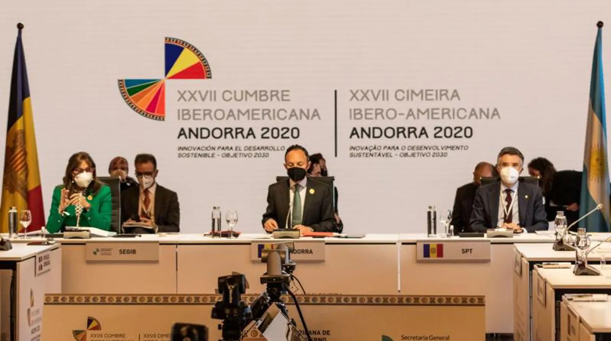 Imagen de la cumbre semipresencial de Andorra