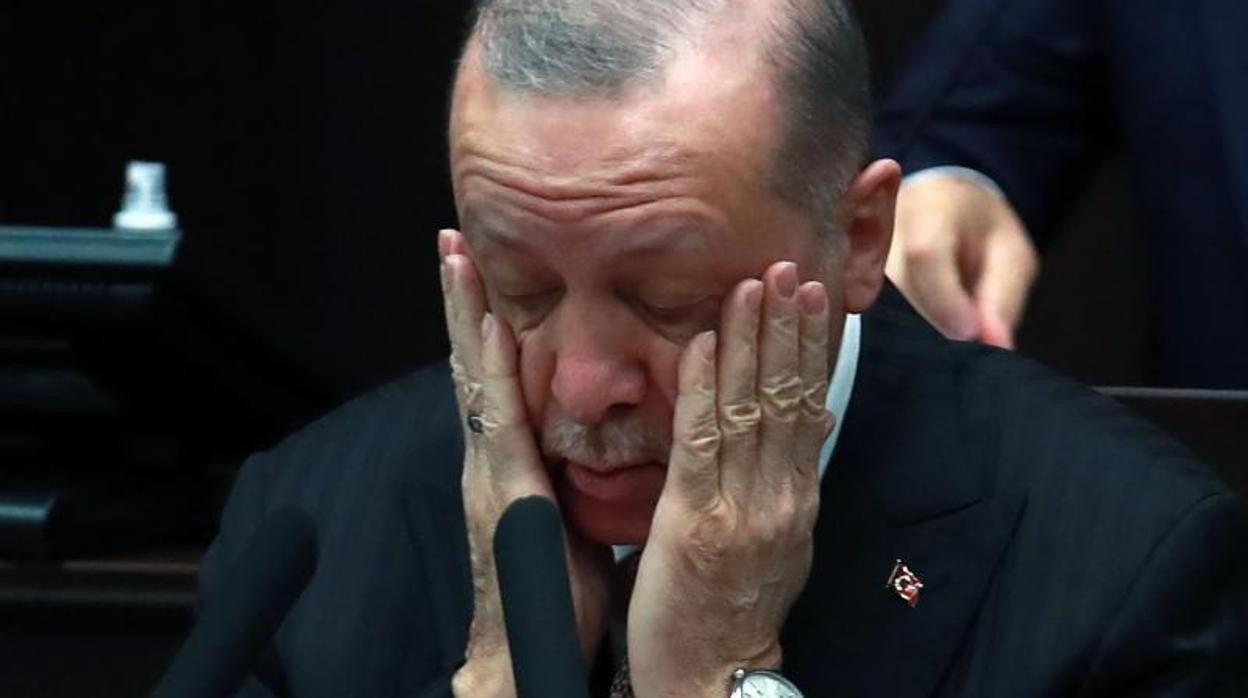 Recep Tayyip Erdogan, durante una reunión del partido gobernante en la Asamblea turca