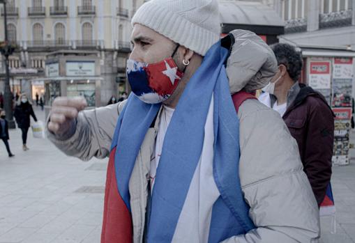 Lázaro Mirele, durante un acto en Madrid