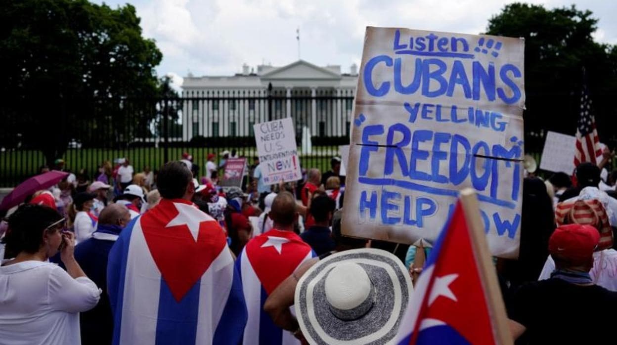 Concentración a favor de la libertad en Cuba ante la Casa Blanca este fin de semana