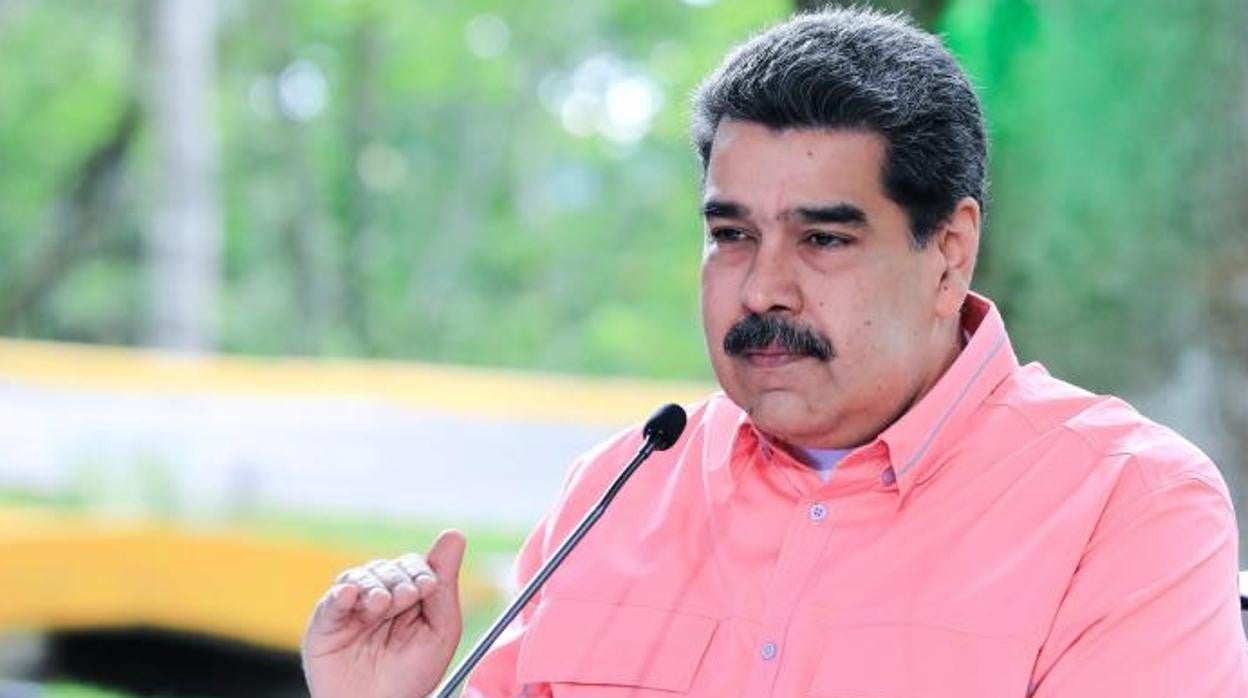 Nicolás Maduro da un discurso en el Palacio de Miraflores
