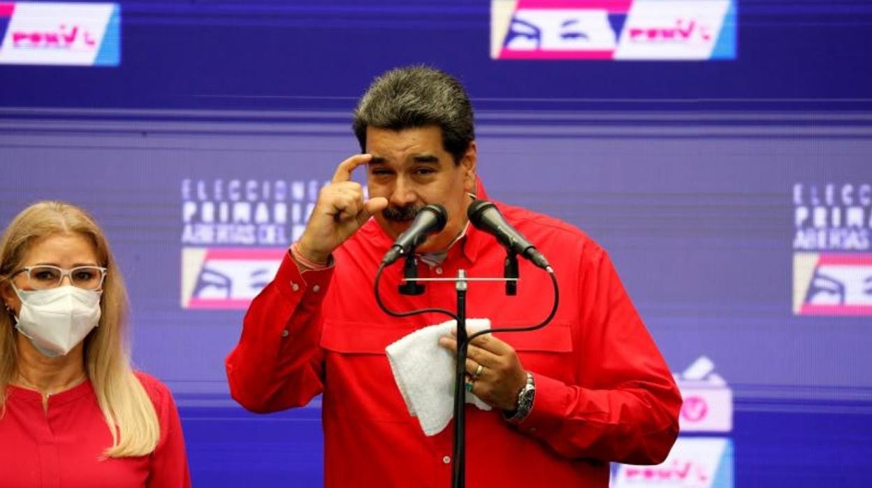 Nicolás Maduro, tras votar en las primarias del partido chavista (PSUV) este mes de agosto