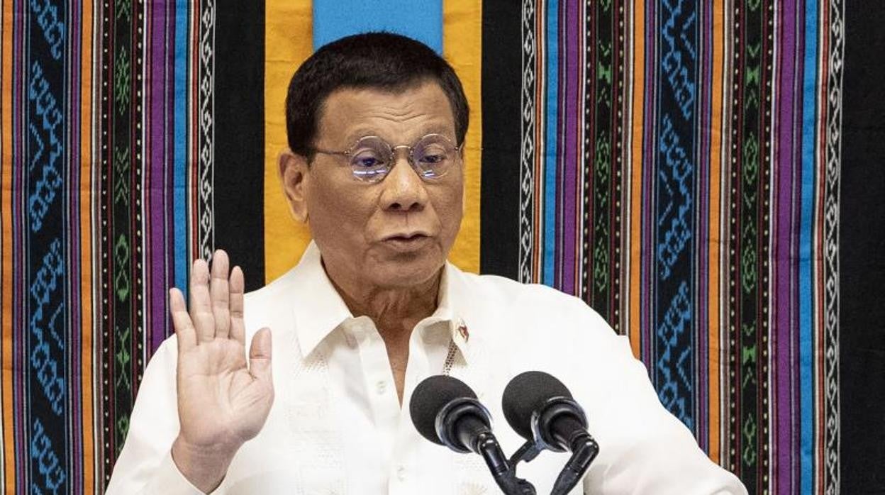 El presidente filipino, Rodrigo Duterte, pronuncia en 2019 el discurso del estado de la nación