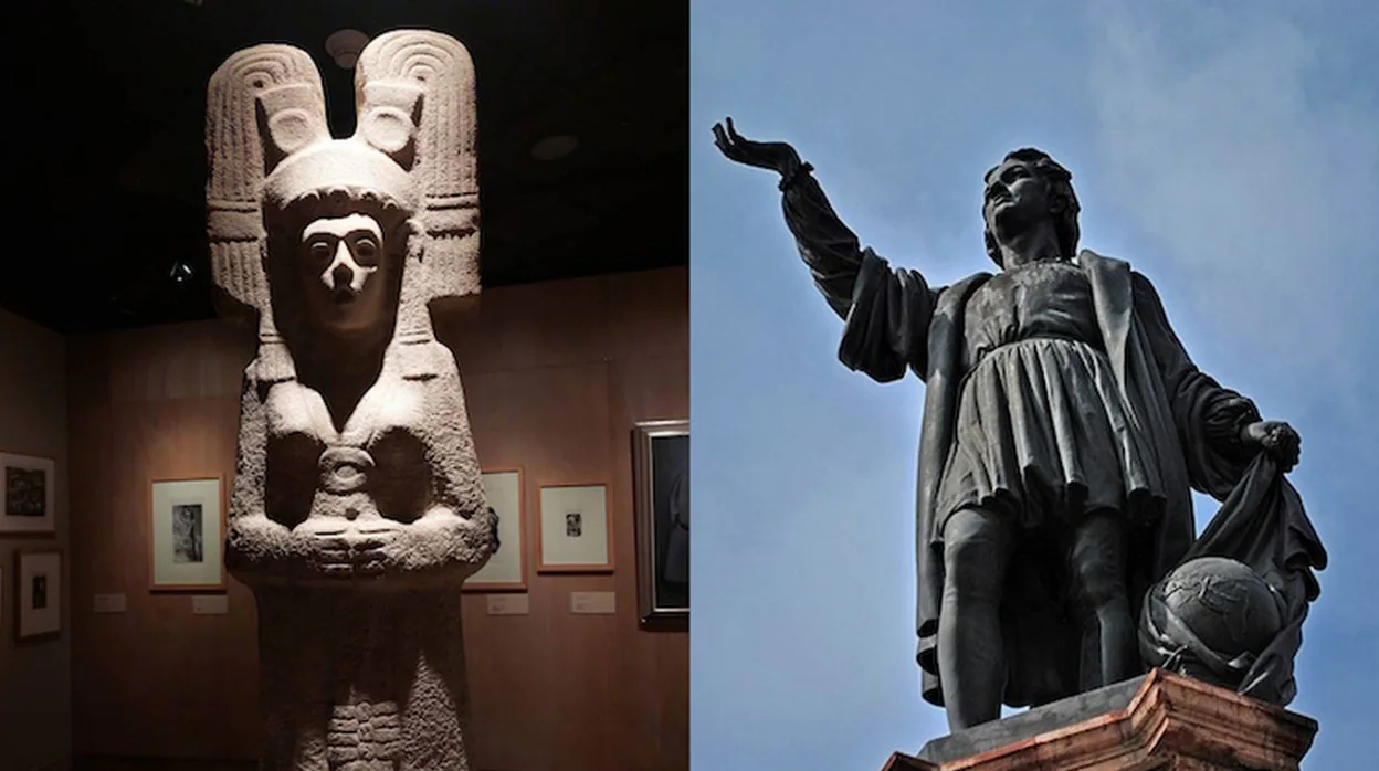 La estatua de Colón será sustiutida por una de una mujer indígena como la que se puede ver en el Museo de Antolopología