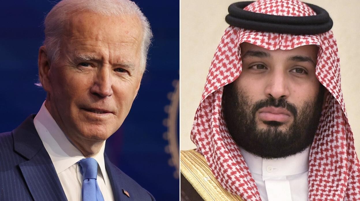 El presidente de EE.UU.,.Joe Biden, y el Príncipe Heredero saudí, Mohamed bin Salman
