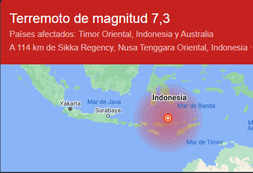 Terremoto en Indonesia