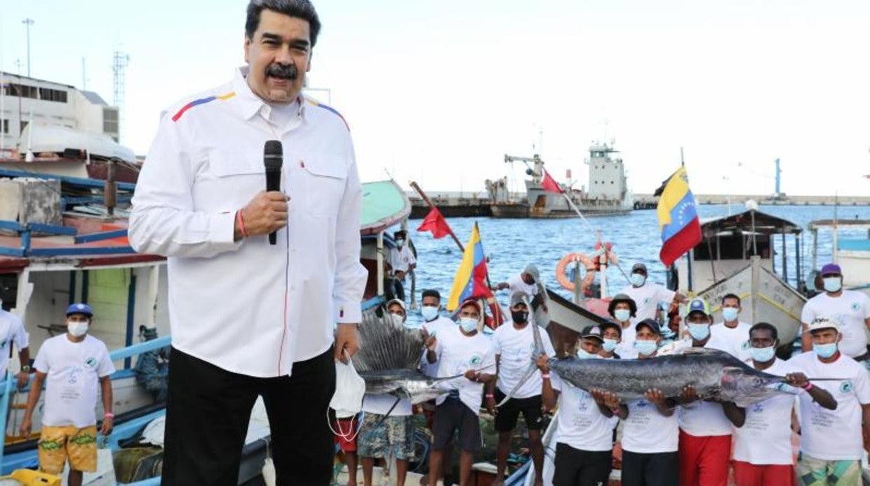 El presidente chavista, en un acto realizado hoy con pescadores