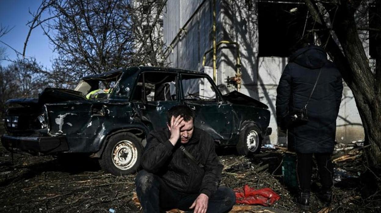 Imagen del ataque sufrido por Ucrania