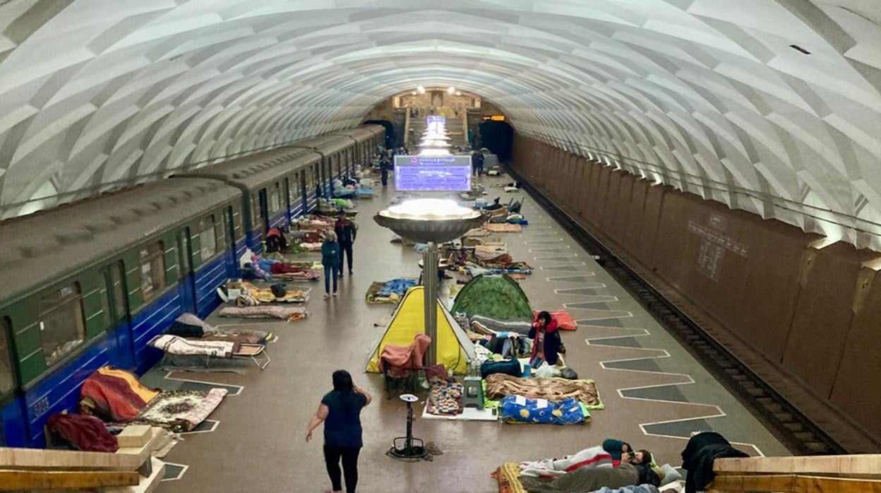 La estación de metro Héroes del Trabajo en Járkov, la segunda ciudad más poblada de Ucrania